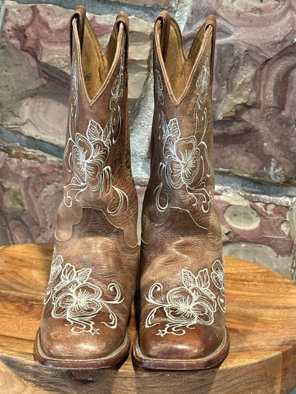 Shyanne Tan Brown Western Boot Interior Label Detail - Picture 8 of 15